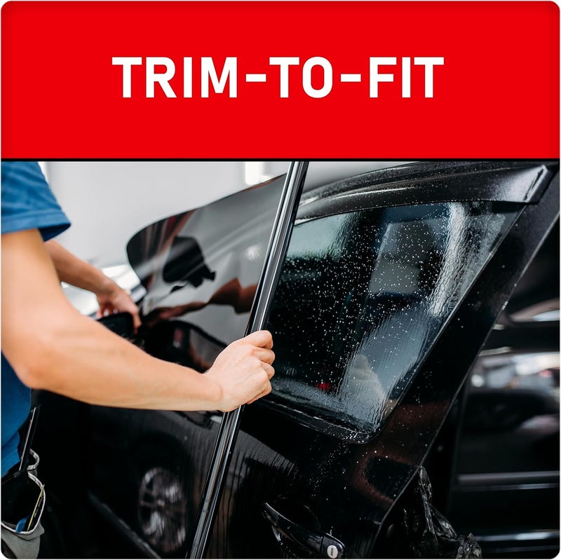 Custom Accessories Black Magic Insta-Cling 5% VLT Tinted Window Film, Reusable Car Window Tint — Black - Image 5